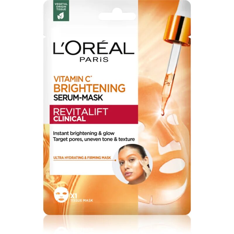 L’Oréal Paris Revitalift Vitamin C озаряваща маска за лице с витамин С 26 гр.