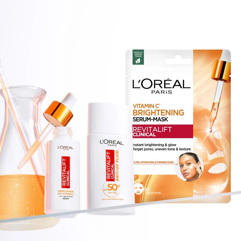 L’Oréal Paris Revitalift Vitamin C озаряваща маска за лице с витамин С 26 гр.
