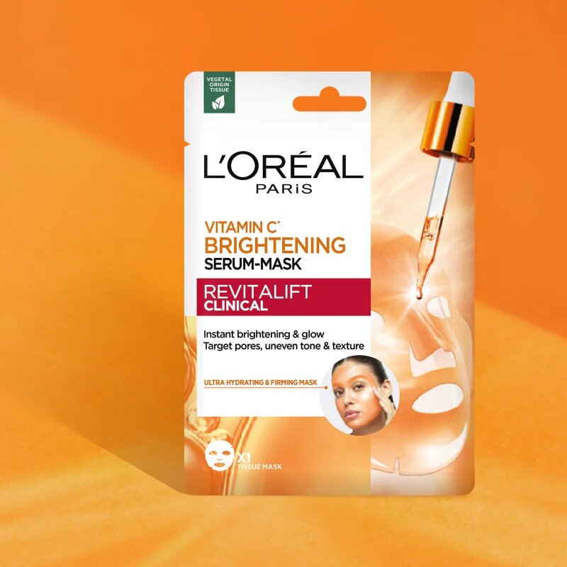 L’Oréal Paris Revitalift Vitamin C озаряваща маска за лице с витамин С 26 гр.