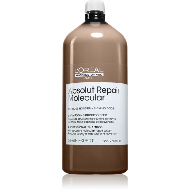 L’Oréal Professionnel Serie Expert Absolut Repair Molecular подсилващ шампоан за увредена коса 1500 мл.