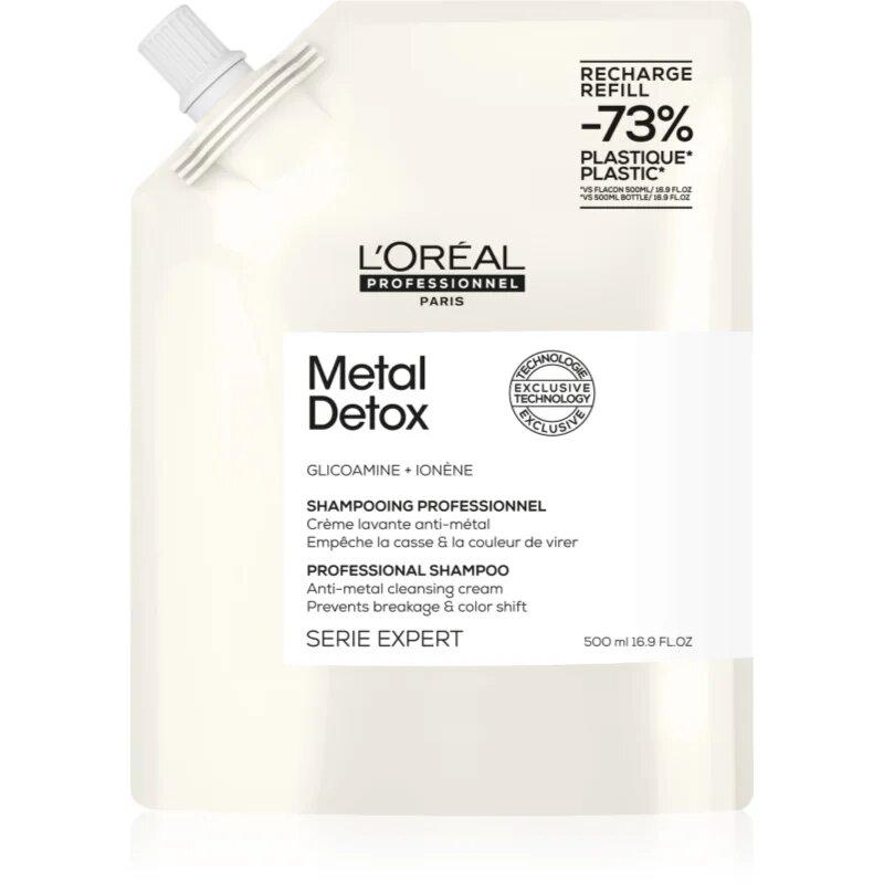 L’Oréal Professionnel Serie Expert Metal Detox дълбоко почистващ шампоан за боядисана и увредена коса 500 мл.