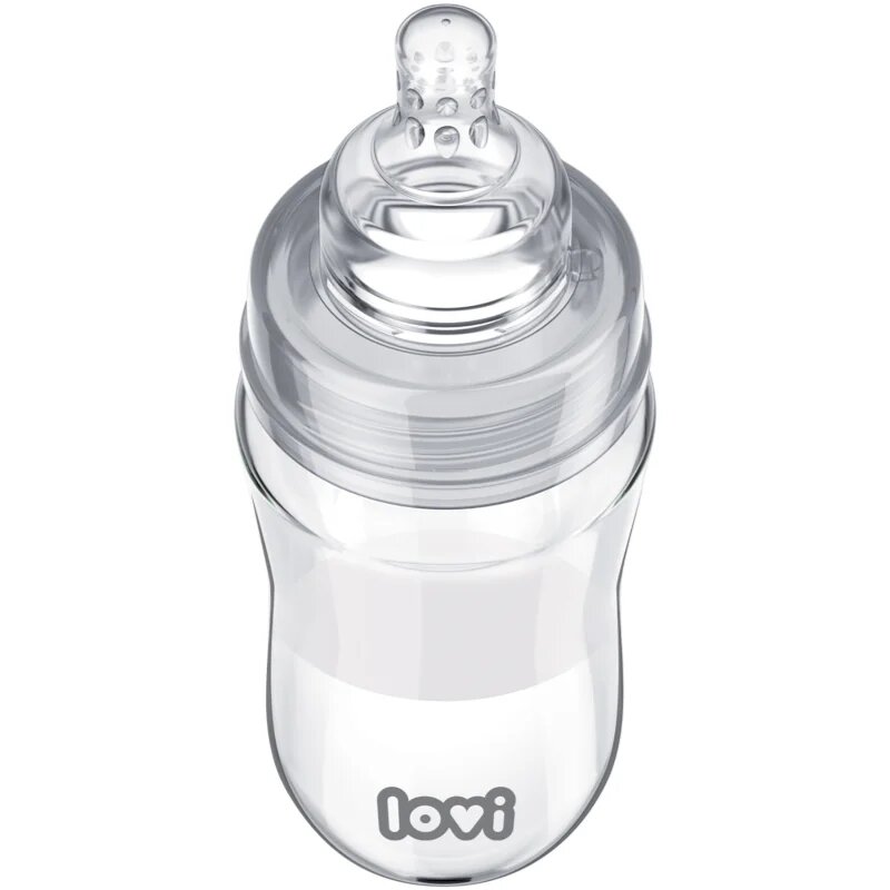 LOVI Glass стъклено бебешко шише 3m+ 250 мл.