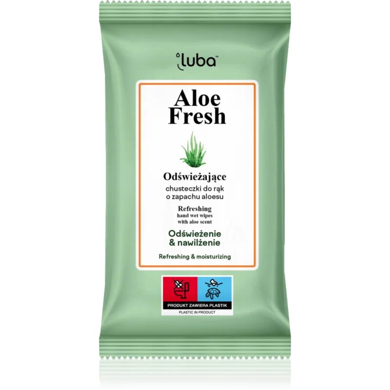 Luba Aloe Fresh Wet Wipes Refreshing освежаващи мокри кърпички 15 бр.