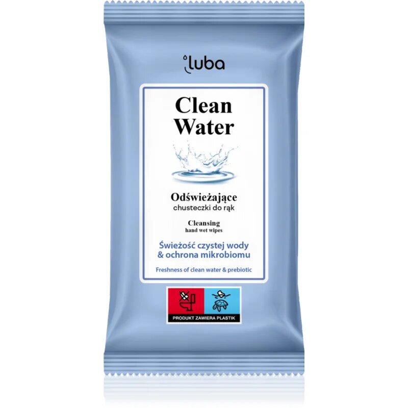 Luba Clean Water Wet Wipes Refreshing мокри почистващи кърпички 15 бр.