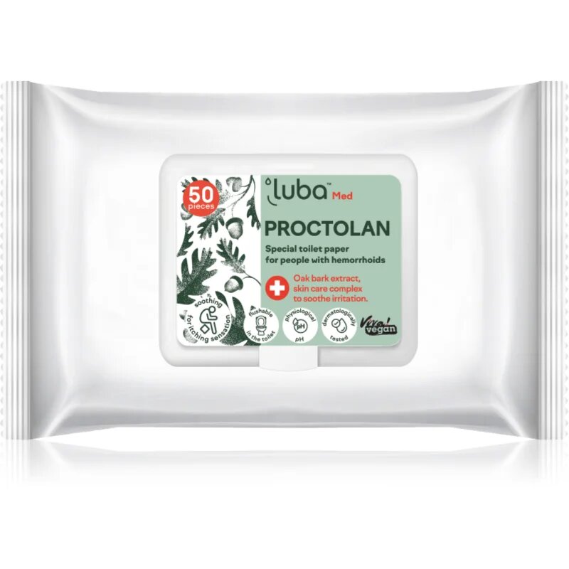 Luba Med Proctolan влажна тоалетна хартия за хемороиди 50 бр.
