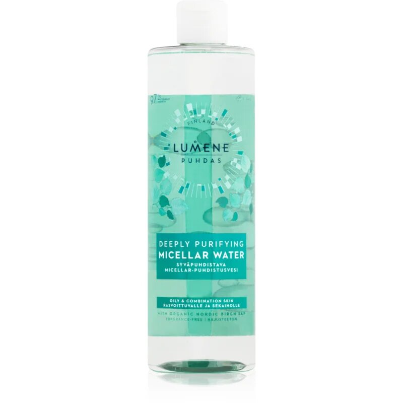 Lumene Deeply Purifying [PUHDAS] мицеларна вода за смесена и мазна кожа 400 мл.