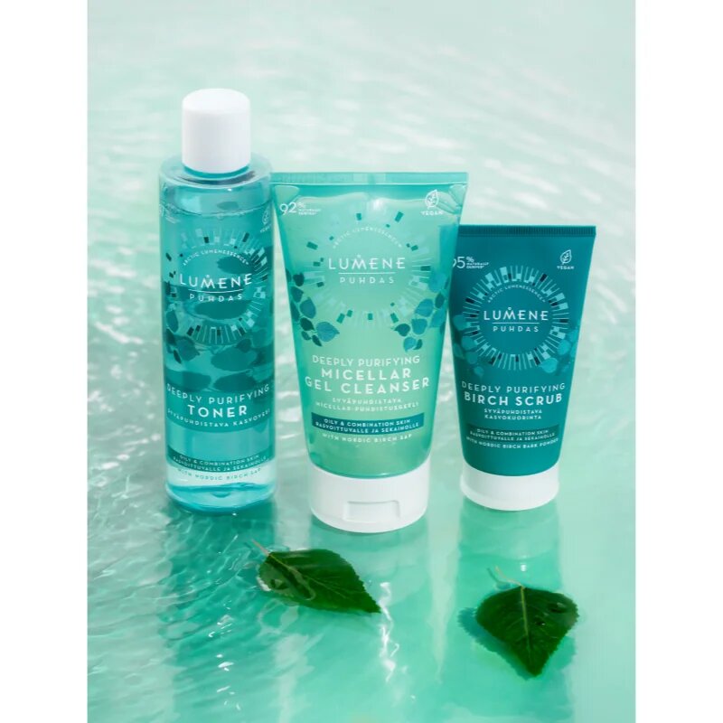 Lumene Deeply Purifying [PUHDAS] почистващ мицеларен гел за смесена и мазна кожа 150 мл.