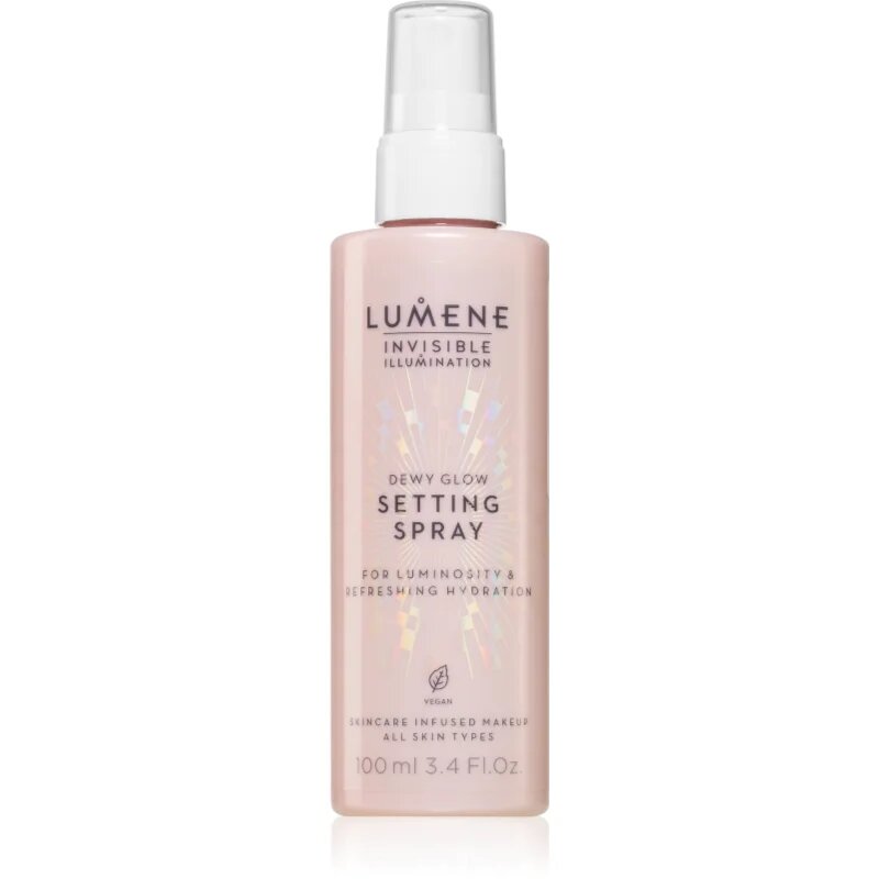 Lumene Invisible Illumination Dewy Glow озаряващ фиксиращ спрей 100 мл.