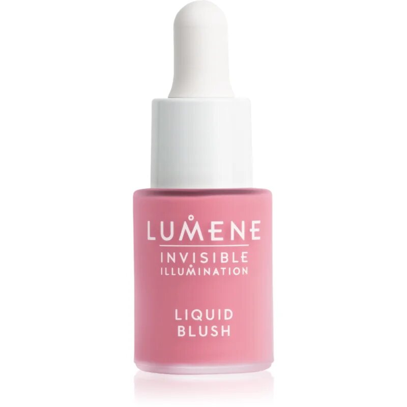 Lumene Invisible Illumination течен руж за озаряване на лицето цвят Frosty Petal 15 мл.