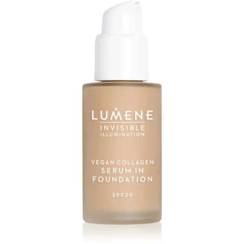 Lumene Invisible Illumination Vegan Collagen Serum in Foundation лек фон дьо тен с подхранващ ефект SPF 30 4 30 мл.