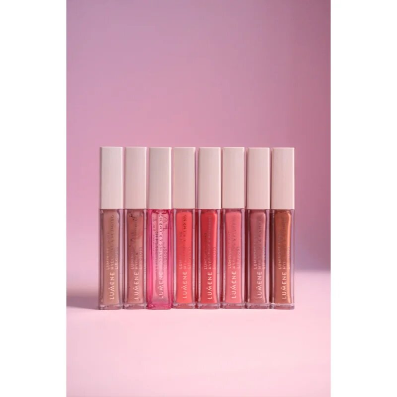 Lumene Luminous Shine хидратиращ блясък за устни цвят 5 Bright Rose 5 мл.