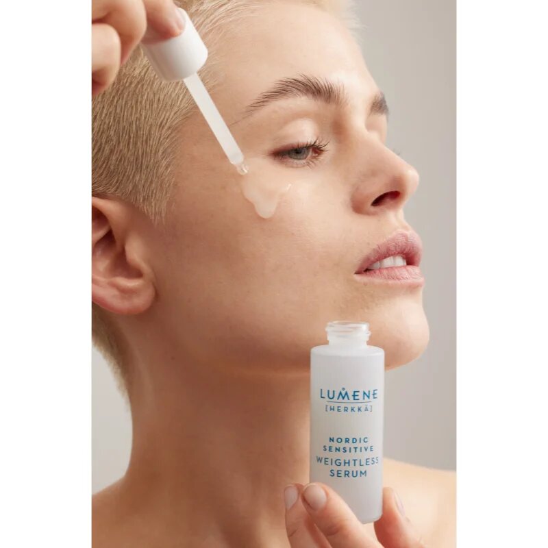 Lumene Nordic Sensitive [HERKKÄ] Weightless лек серум за успокояване и подсилване на чувствителната кожа 30 мл.