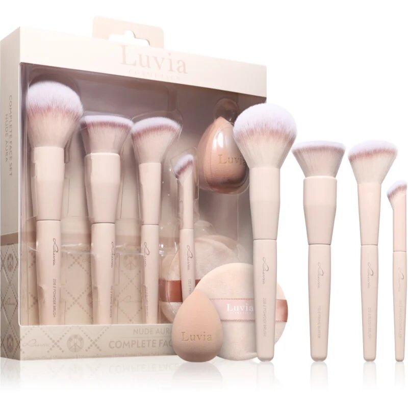 Luvia Cosmetics Complete Face Set Nude Aura комплект четки