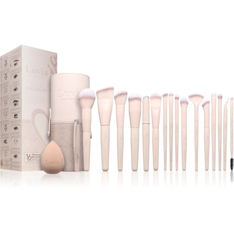 Luvia Cosmetics Nude Aura Pro комплкет четки с калъф