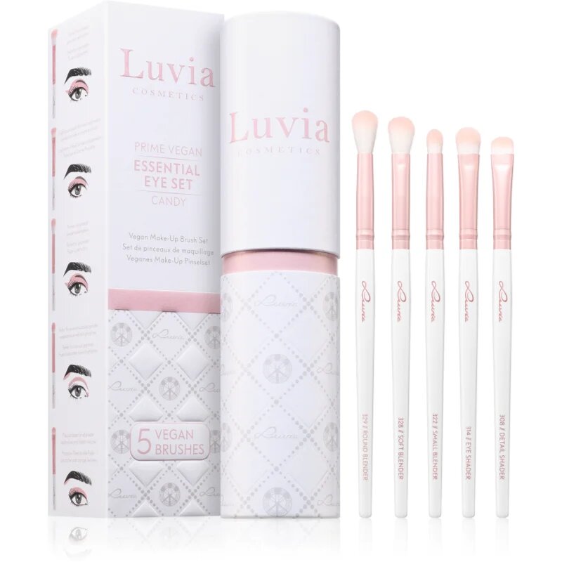 Luvia Cosmetics Prime Vegan Candy комплект четки за гримиране на очите