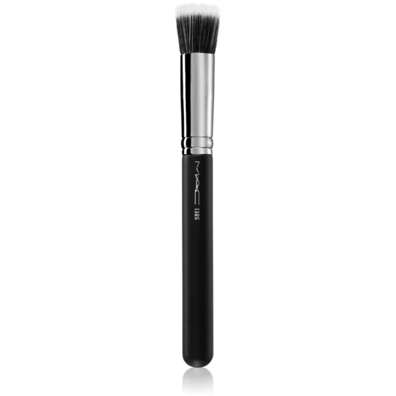 MAC Cosmetics Brush 130S Short Duo Fibre малка четка за нанасяне на течни кремообразни и прахообразни продукти 1 бр.