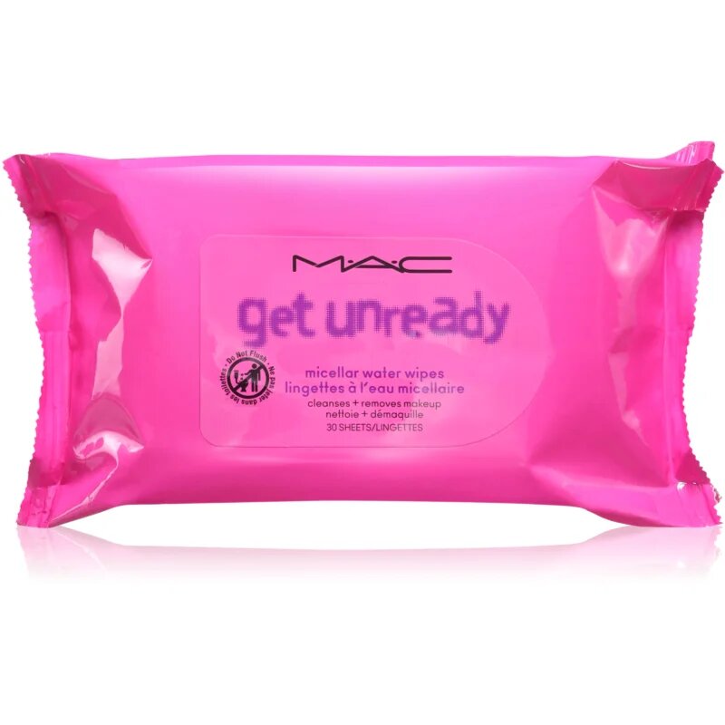 MAC Cosmetics Get Unready Micellar Water Wipes мицеларни кърпички за почистване на грим 30 бр.
