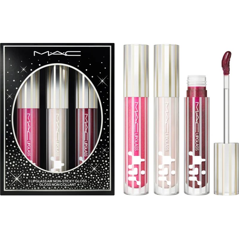 MAC Cosmetics Holiday Festive Affair Lipglass Air Trio подаръчен комплект за устни