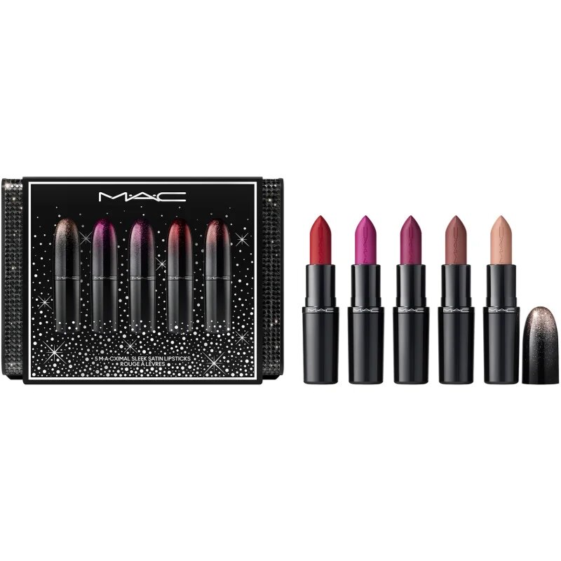 MAC Cosmetics Holiday Signature Satin Lipstick Set подаръчен комплект за устни