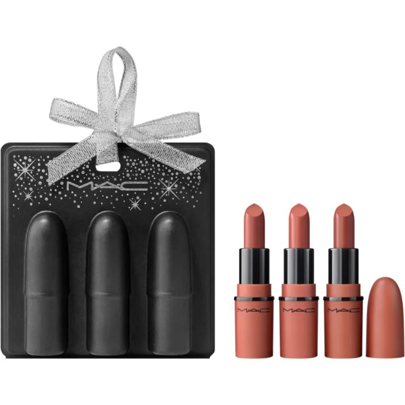 MAC Cosmetics Holiday Teddy Party Mini Lip Trio подаръчен комплект за устни