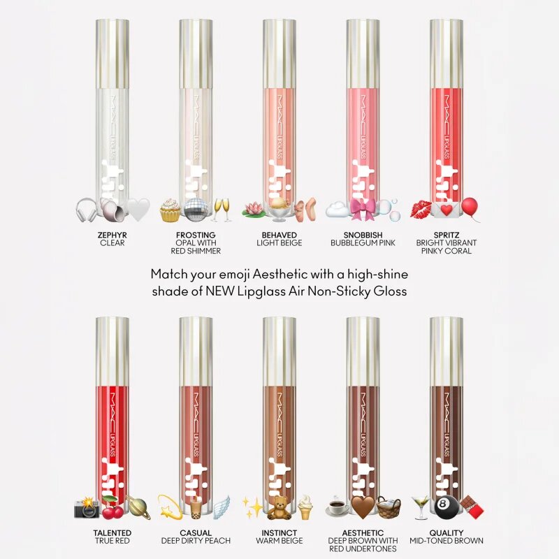MAC Cosmetics Lipglass Air хидратиращ блясък за устни цвят Sublime 5 мл.