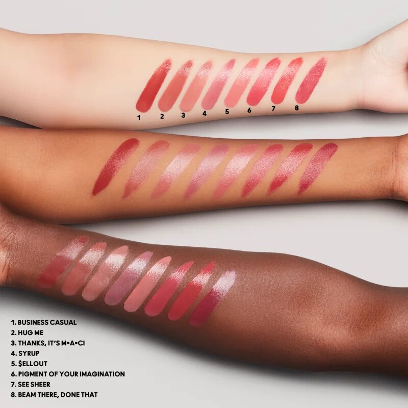 MAC Cosmetics Lustreglass Sheer-Shine Lipstick бляскаво червило цвят Spice it Up! 3 гр.