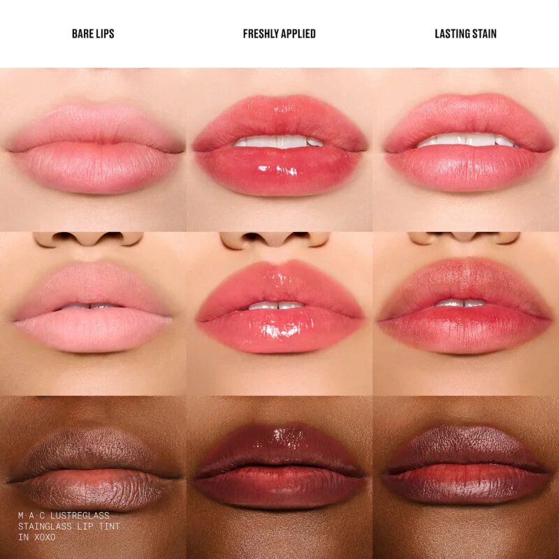 MAC Cosmetics Lustreglass Stainglass Lip Tint боя за устни цвят xoxo 3 мл.