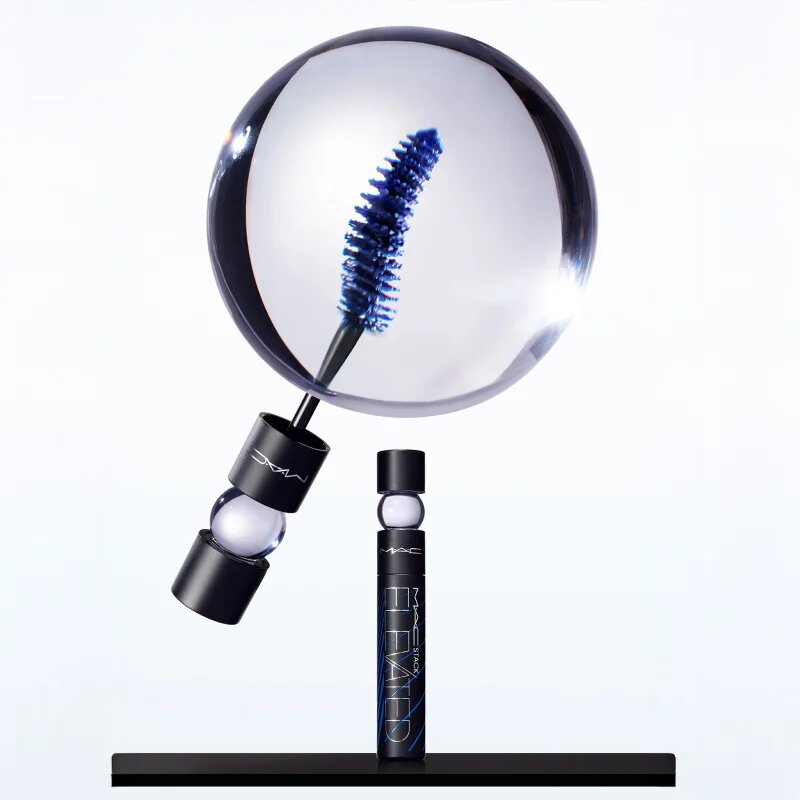 MAC Cosmetics MACStack Elevated Mascara спирала с дълготраен ефект за обем и извити мигли цвят Denim Stack 12 мл.