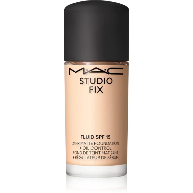 MAC Cosmetics Mini Studio Fix Fluid SPF 15 24HR Matte Foundation + Oil Control матиращ фон дьо тен SPF 15 цвят NC16 15 мл.