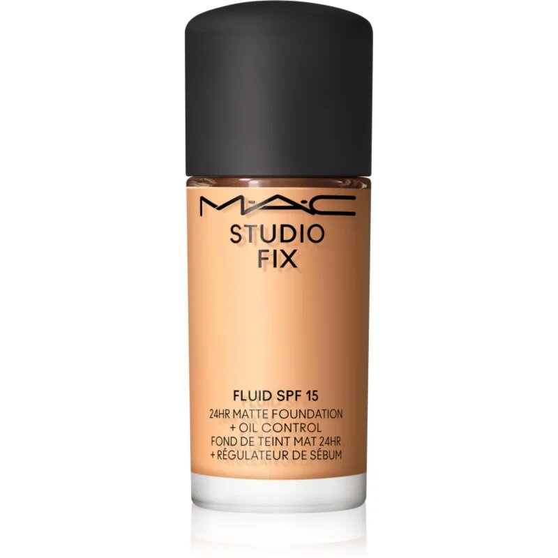 MAC Cosmetics Mini Studio Fix Fluid SPF 15 24HR Matte Foundation + Oil Control матиращ фон дьо тен SPF 15 цвят NC20 15 мл.