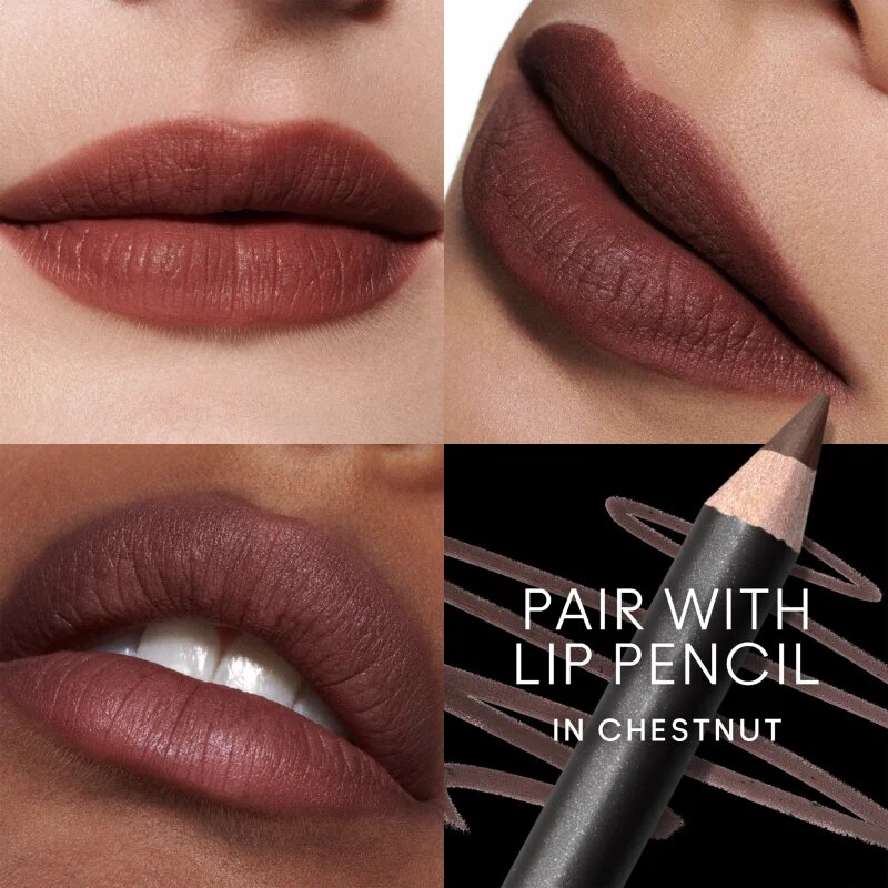 MAC Cosmetics Powder Kiss Liquid Lipcolour матиращо течно червило цвят Chestnut 5 мл.