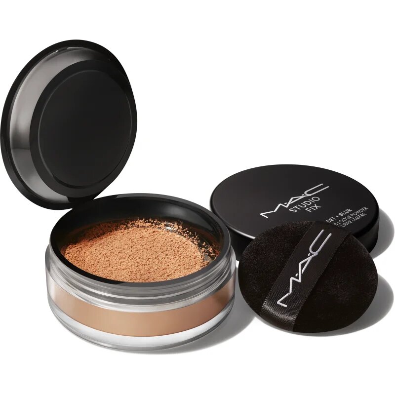 MAC Cosmetics Studio Fix Pro Set + Blur Weightless Loose Powder матираща фиксираща пудра цвят Dark 65 гр.