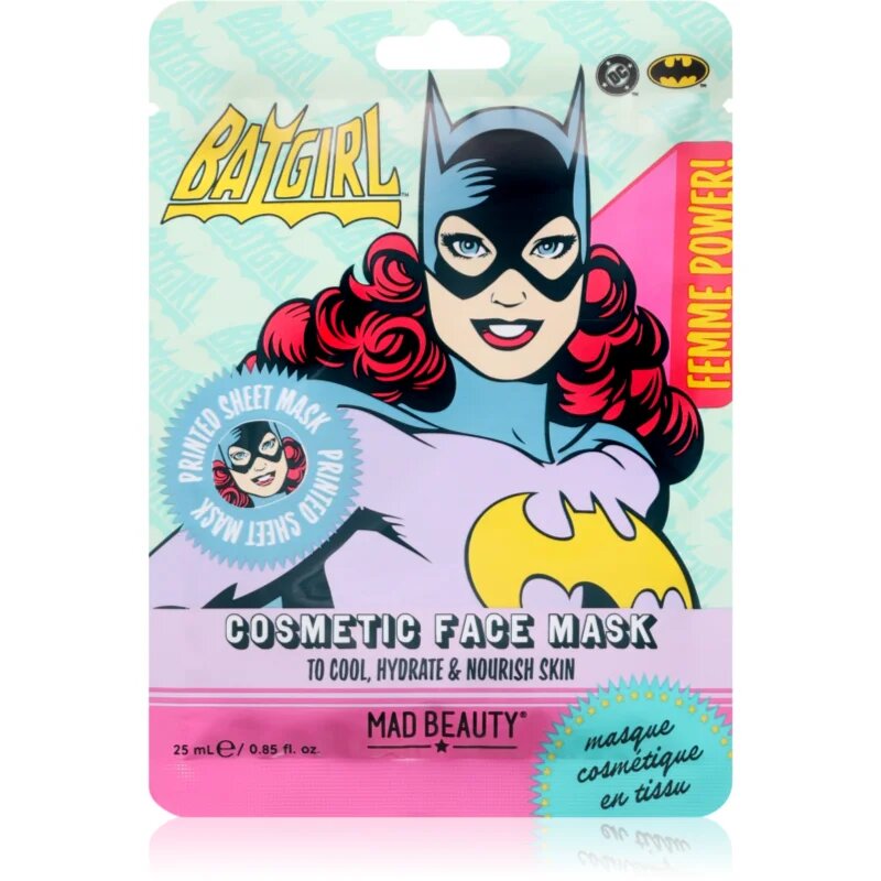 Mad Beauty DC Femme Power Batgirl хидратираща платнена маска 25 мл.