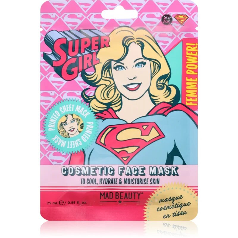 Mad Beauty DC Femme Power Supergirl хидратираща платнена маска 25 мл.