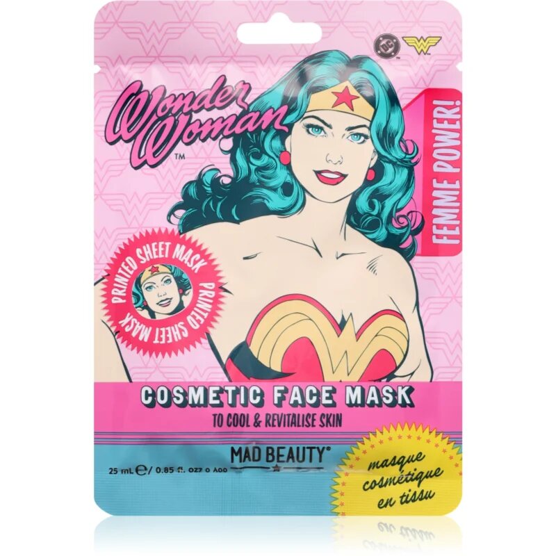Mad Beauty DC Femme Power Wonder Woman хидратираща платнена маска 25 мл.