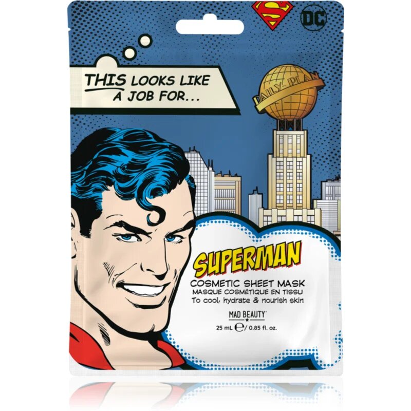 Mad Beauty DC Superman платнена маска с хиалуронова киселина 25 мл.