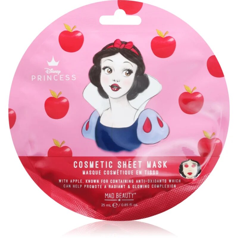 Mad Beauty Disney Princess Snow White платнена маска с ревитализиращ ефект 25 мл.