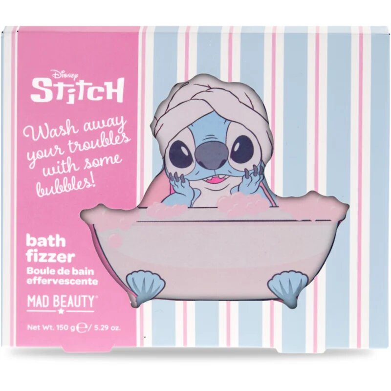 Mad Beauty Disney Stitch бомбичка за вана аромати Tuberose & Jasmine 150 гр.