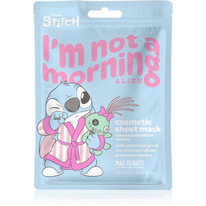 Mad Beauty Disney Stitch хидратираща платнена маска с успокояващ ефект 25 мл.