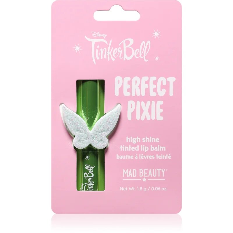 Mad Beauty Disney Tinker Bell тониращ балсам за устни за лъскавина и блясък 1.8 гр.