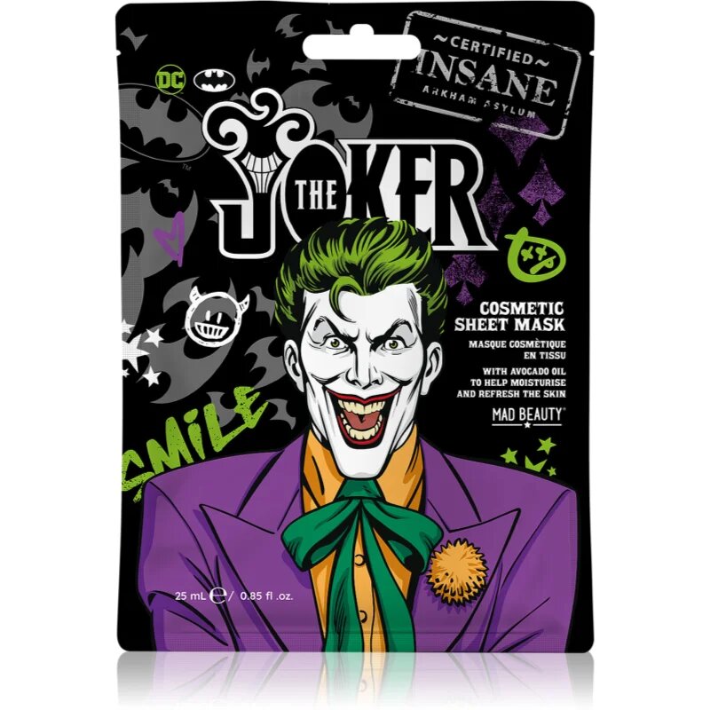 Mad Beauty Joker Sheet Mask хидратираща платнена маска 1 бр.