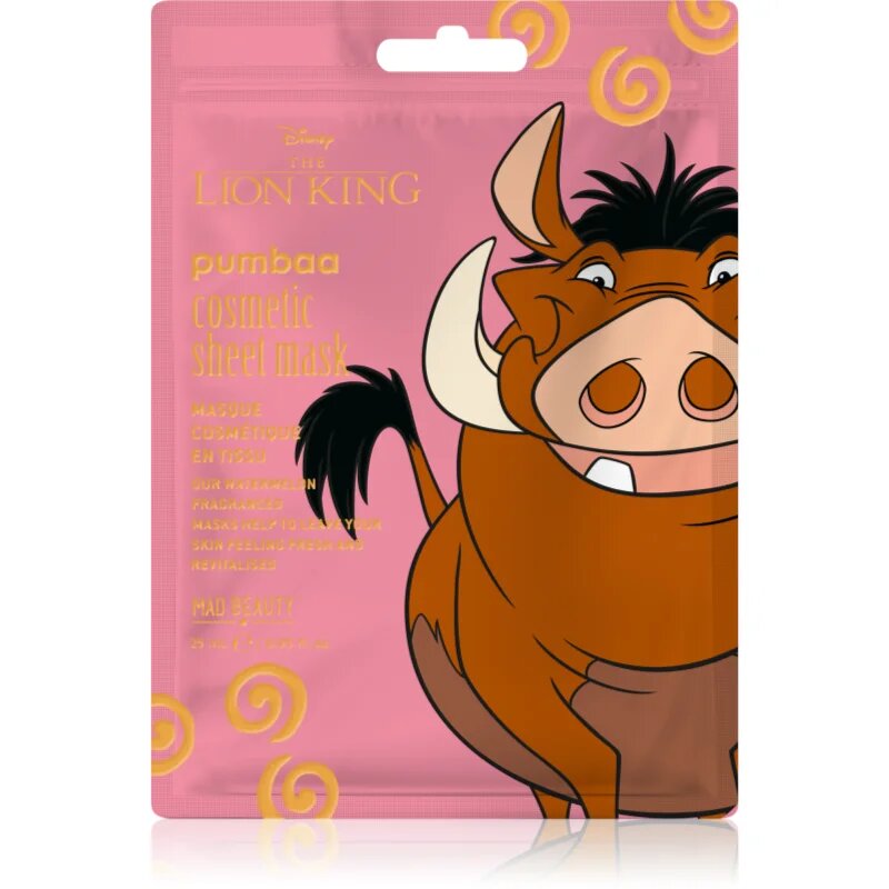 Mad Beauty Lion King Pumba хидратираща платнена маска 25 мл.