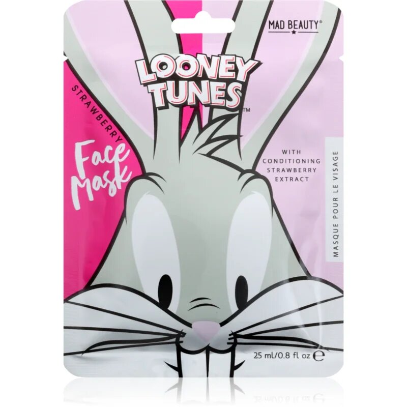 Mad Beauty Looney Tunes Bugs Bunny хидратираща платнена маска с ревитализиращ ефект 25 мл.