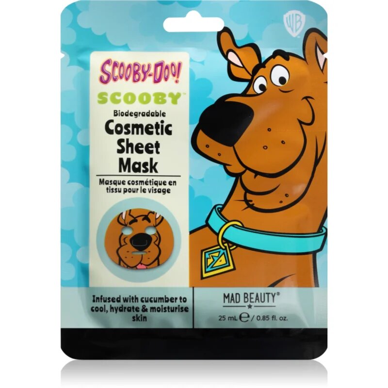 Mad Beauty Scooby Doo Scooby платнена маска с освежаващ ефект 25 мл.