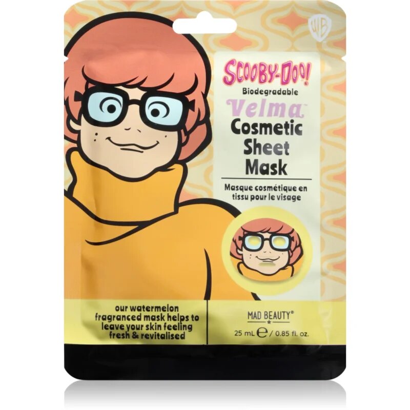 Mad Beauty Scooby Doo Velma платнена маска с антиоксидантен ефект 25 мл.
