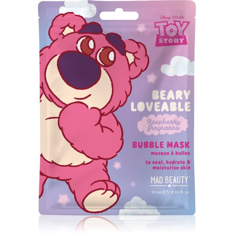 Mad Beauty Toy Story маска-пяна за лице с охлаждащ ефект аромати Raspberry 25 мл.