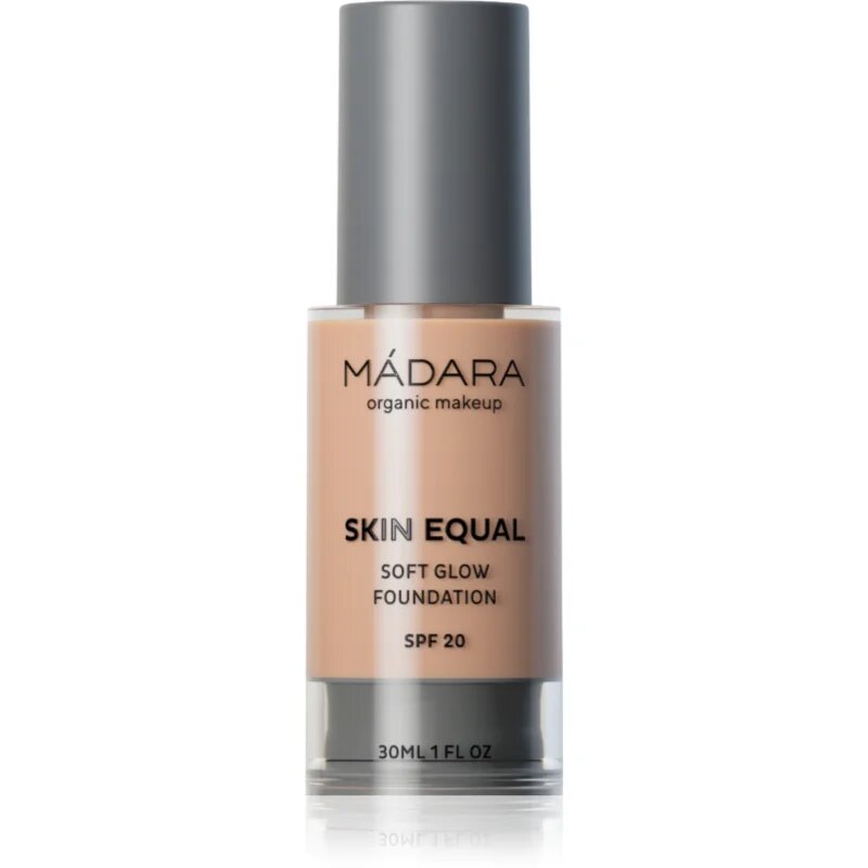 Mádara MÁDARA Skin Equal озаряващ фон дьо тен за естествен вид SPF 20 цвят #30 Rose Ivory 30 мл.