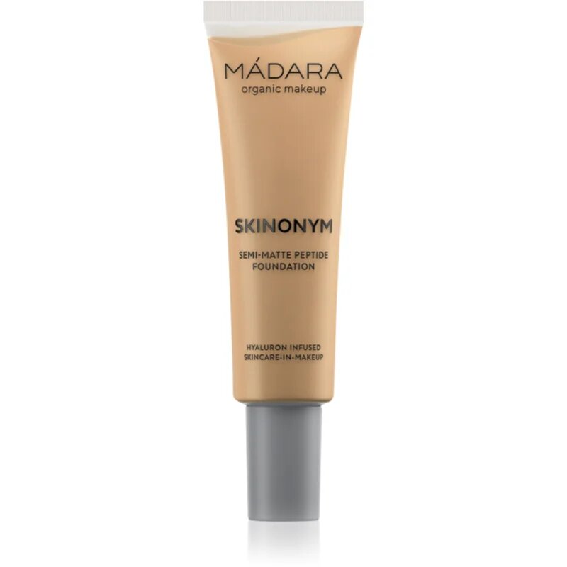 Mádara MÁDARA Skinonym Semi-Matte Peptide дълготраен фон дьо тен с пептиди цвят Golden Sand 50 30 мл.