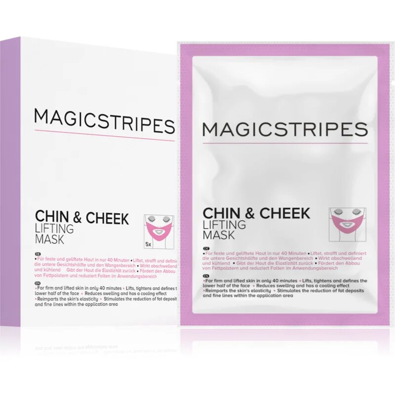 MAGICSTRIPES Chin & Cheek Lifting Mask стягаща хидрогелна маска за брадичка и лице 5 бр.
