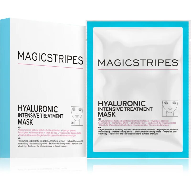 MAGICSTRIPES Hyaluronic Intensive Treatment Mask интензивна хидрогелна маска с хиалуронова киселина 3 бр.